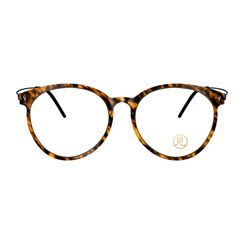 Fashion round frame lightweight glasses | Tortoiseshell