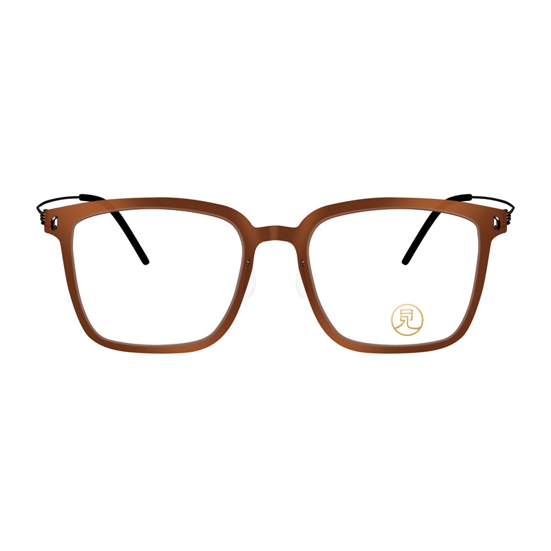 Fashion Square Round Frame Lightweight Glasses | Brown