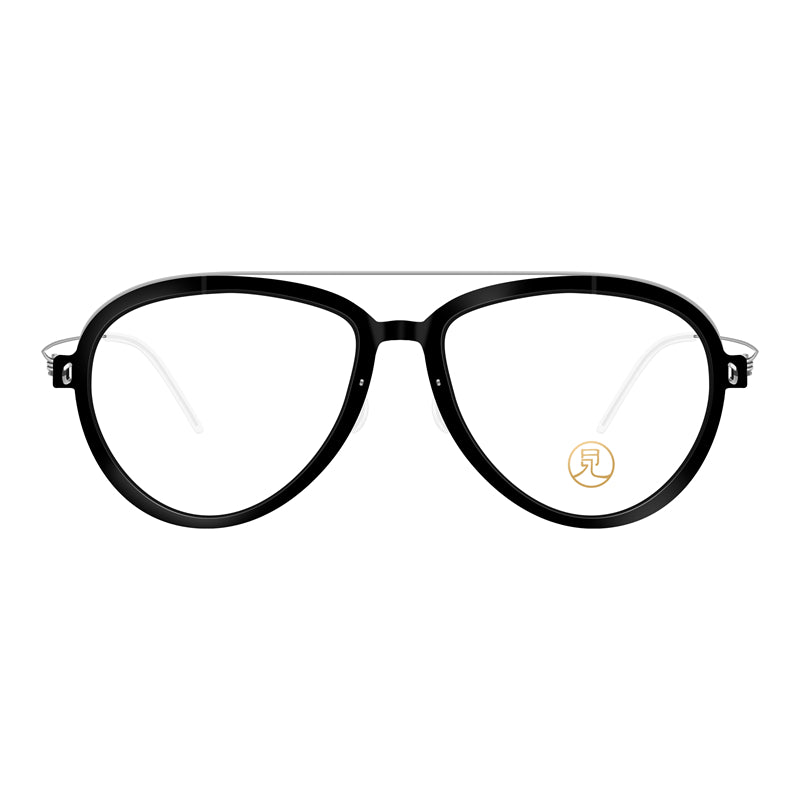 Stylish aviator style lightweight glasses | Black