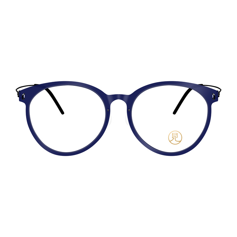 Fashion round frame lightweight glasses | Dark blue