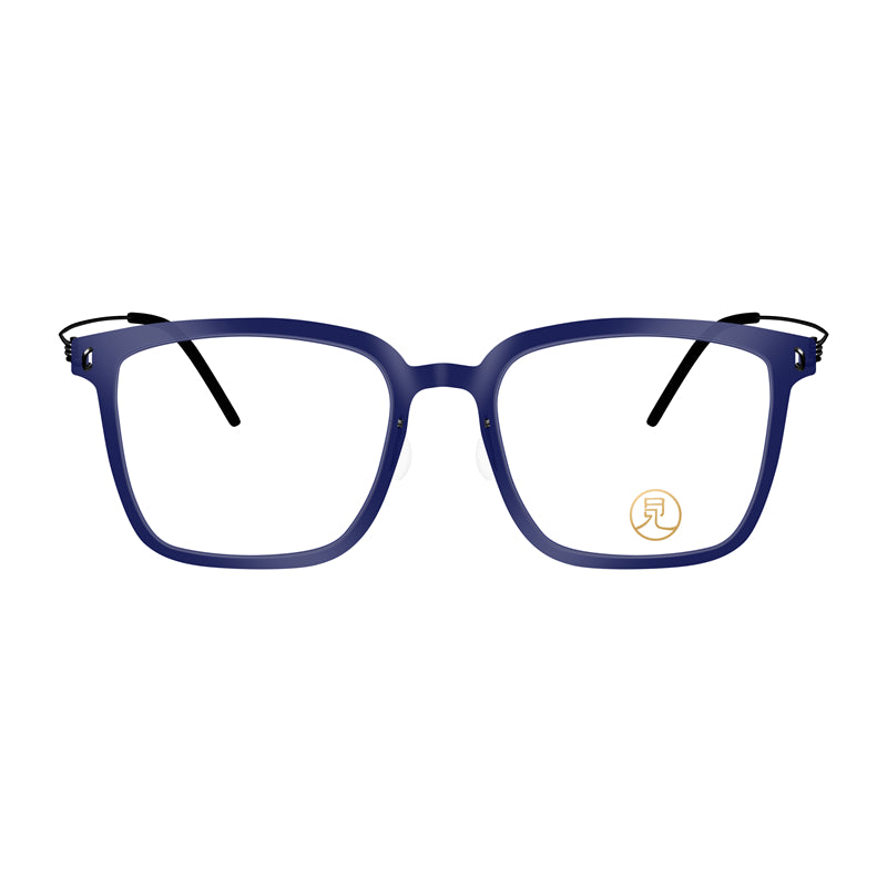 Fashion Square Round Frame Lightweight Glasses | Dark blue