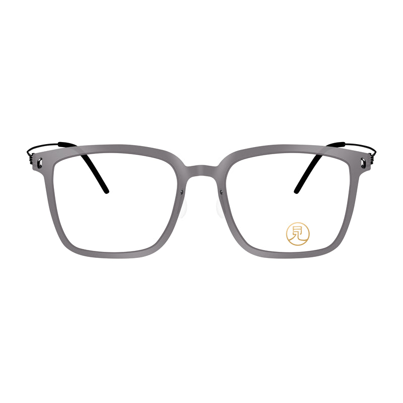 Fashion Square Round Frame Lightweight Glasses | Grey