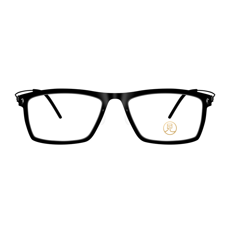 Fashion Square Frame Lightweight Glasses | Black