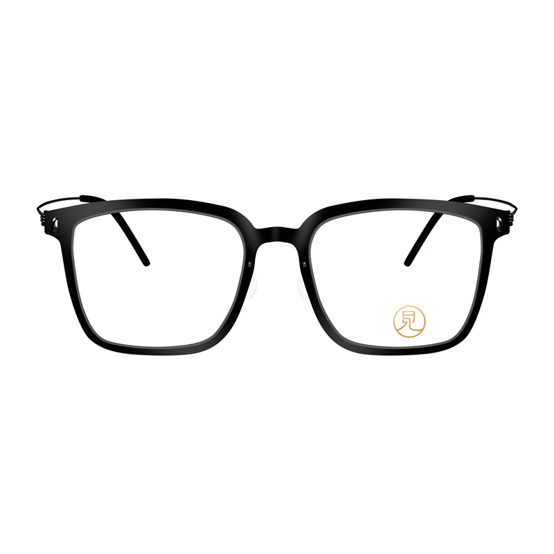 Fashion Square Round Frame Lightweight Glasses | Black