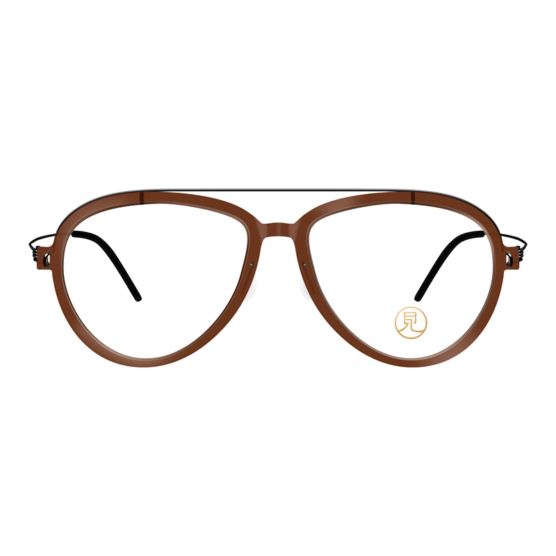 Stylish aviator style lightweight glasses |Brown