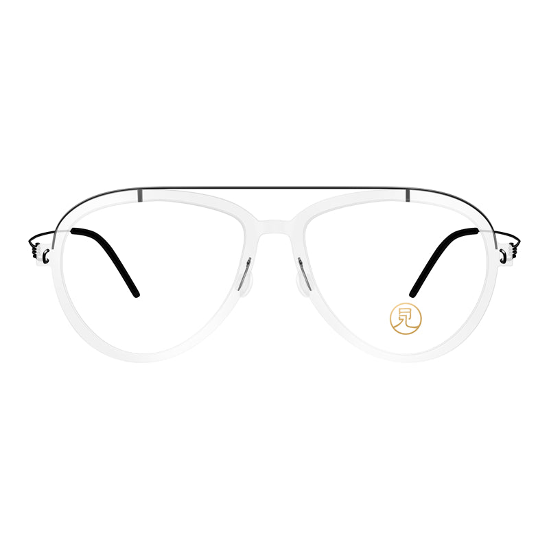 Stylish aviator style lightweight glasses |Transparent