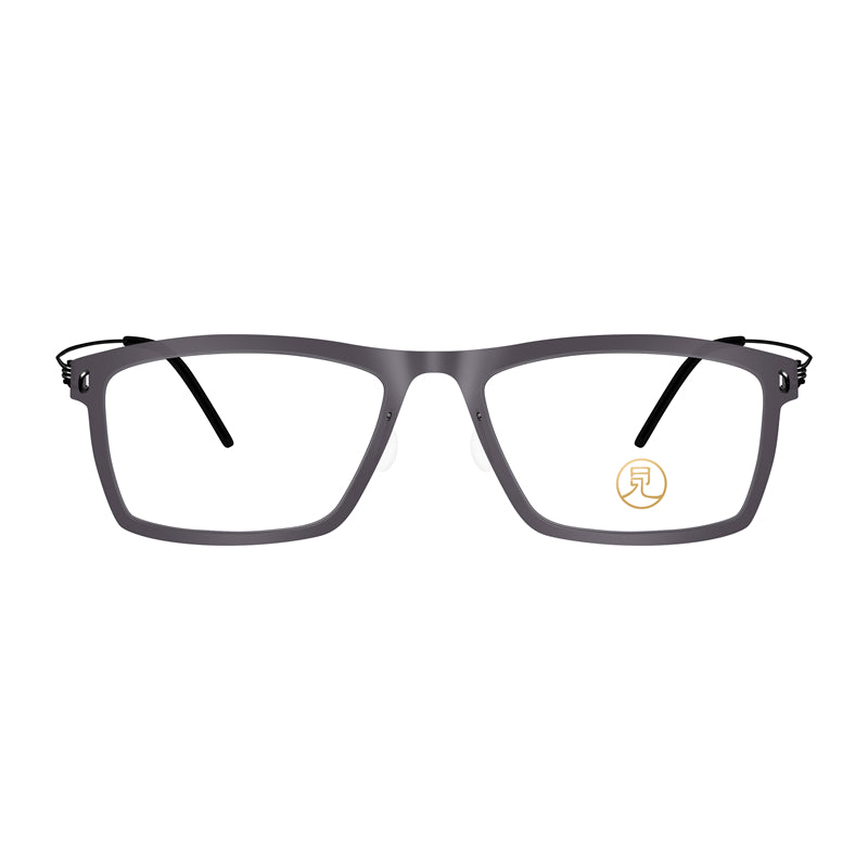 Fashion Square Frame Lightweight Glasses | Dark gunmetal color